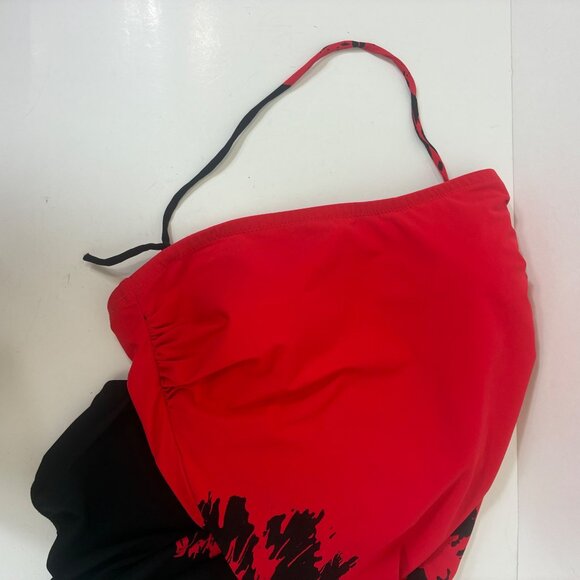 VTG Diva Studio Bandeau Straight Top One Piece Bathing Suit Sz 14 - Picture 5 of 10